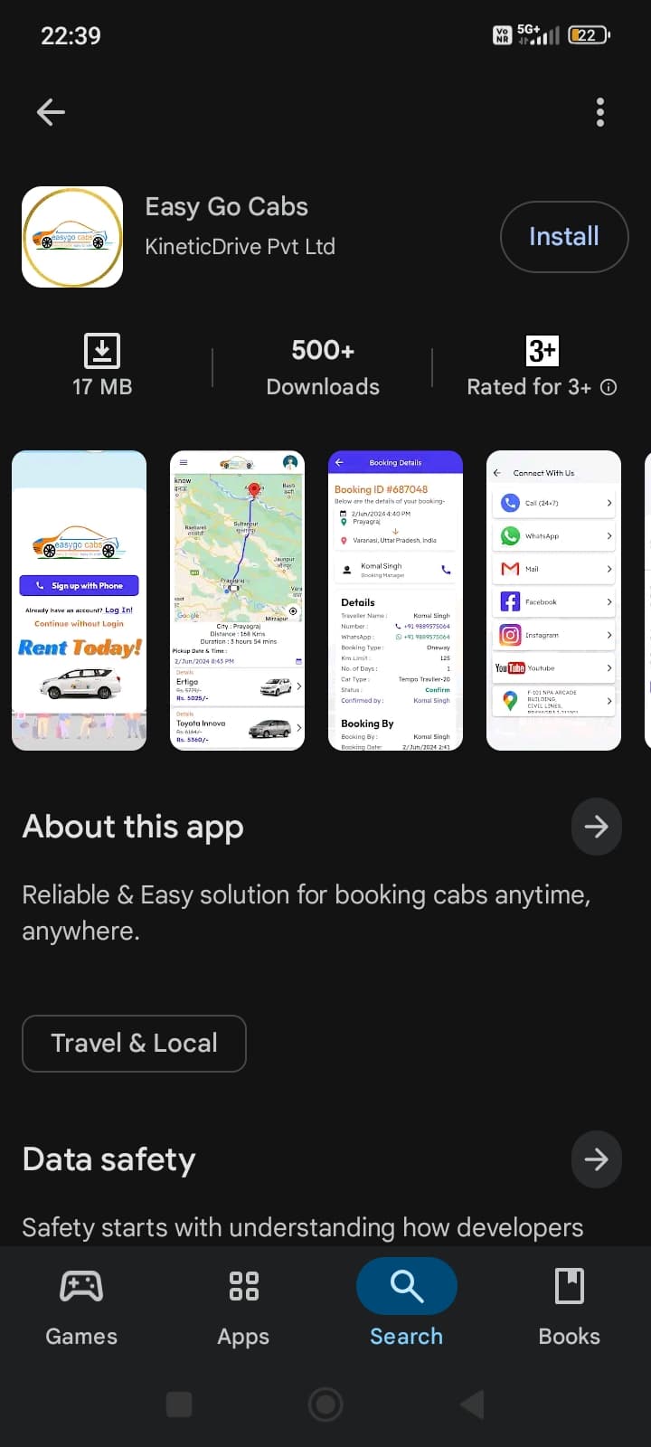 Easy Go Cabs Mobile App